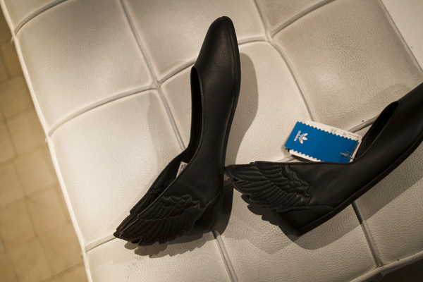 Flats with wings by Jeremy Scott Available at the Adidas store on Queen