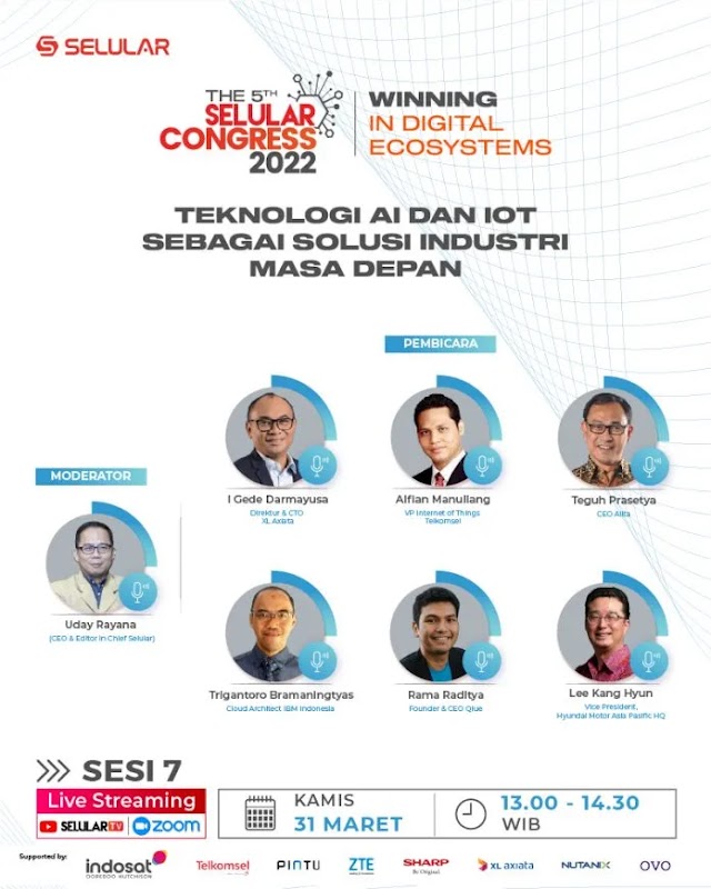 Selular Congress 2022: Teknologi AI dan IoT Solusi Industri Masa Depan