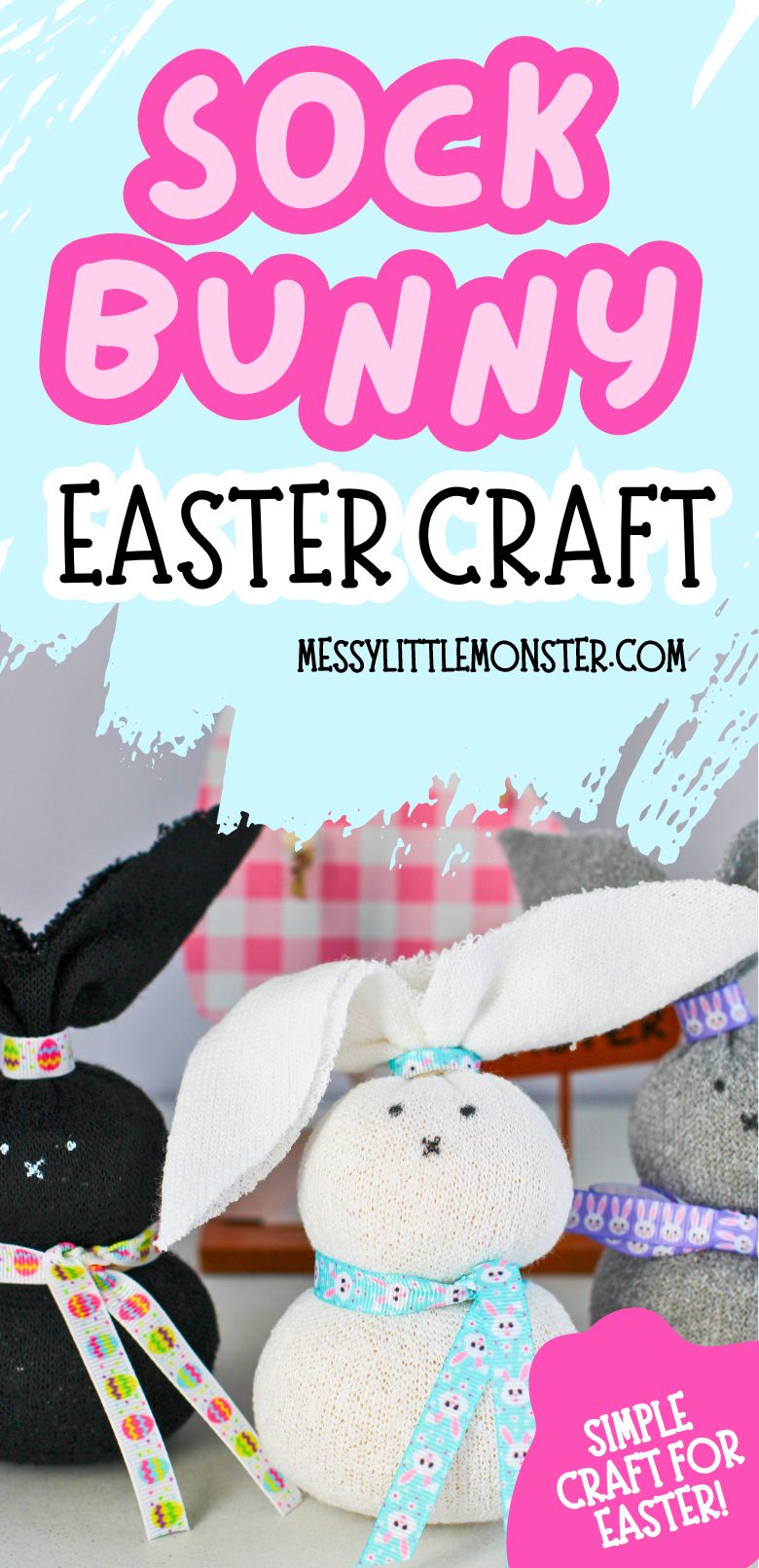 Sock bunny craft for kids