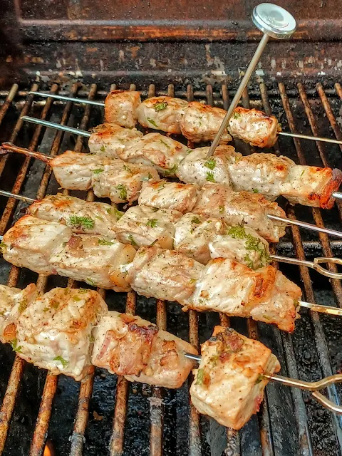 Easy Grilled Mediterranean Pork Kabobs at Miz Helen's Country Cottage