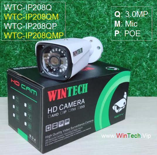 Camera IP WTC-IP208QMP độ phân giải 3.0MP