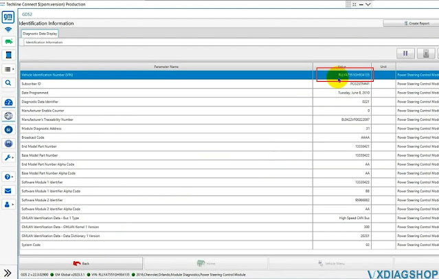 Change GM PSCM VIN by VXDIAG and DPS 13