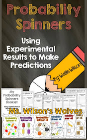 http://www.teacherspayteachers.com/Product/Probability-Spinners-Using-Experimental-Results-To-Make-Predictions-1380902
