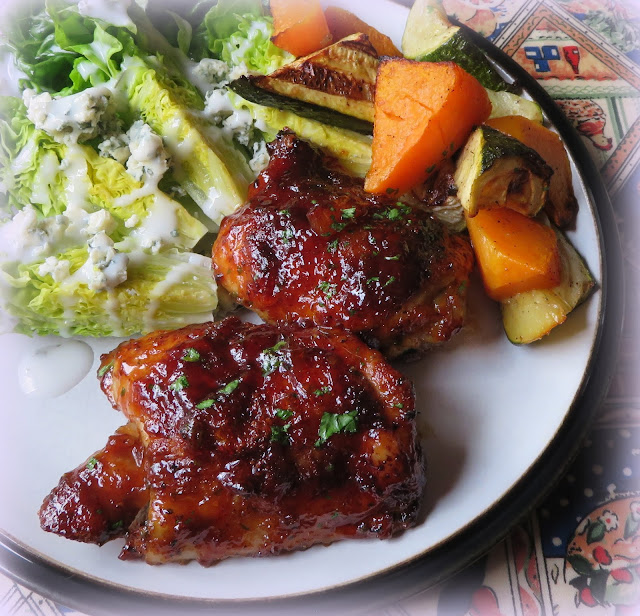 Sticky BBQ Chicken Thighs