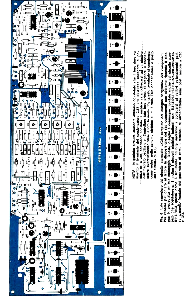 Nuova Elettronica Gerador de ritmo musical + FONTE n.54-55 1977