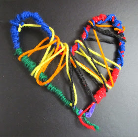 photo of: DIY Instructions for Heart Weavings in Kindergarten via RainbowsWithinReach