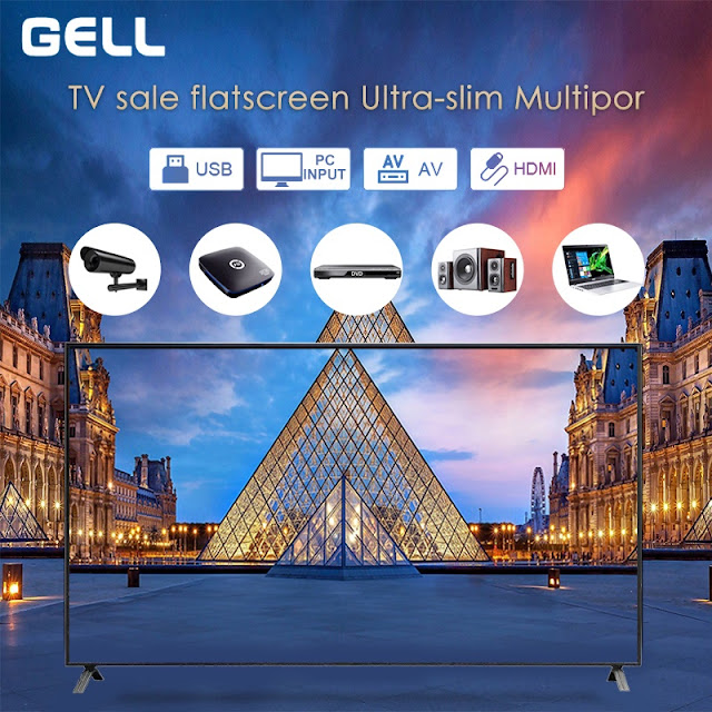 GELL 85 Inches TV Smart TV UHD 4K Flat Screen TV Multi-Ports HDMI AV USB Cheap Price