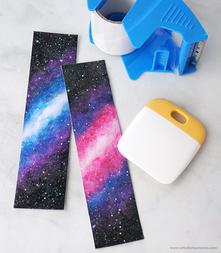 Watercolor Galaxy Bookmarks