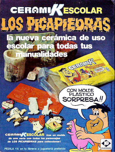 Los Picapiedras Cerami-ka ceramica escolar publicidad revista Billiken moldes Flintstones