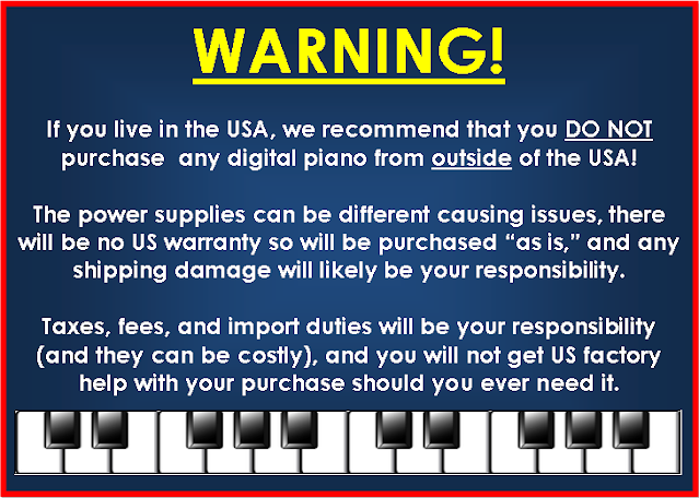 Do Not Buy pianos outside of the USA