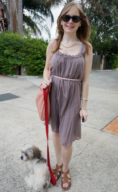 dressing for Queensland heatwave Aussie blogger belted cotton dress