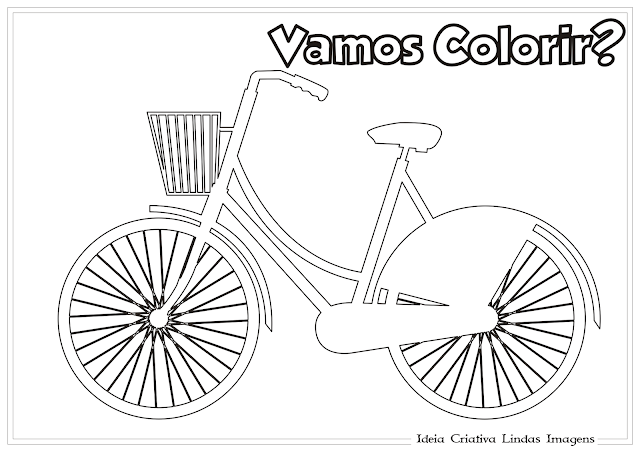 Bicicleta desenho para colorir