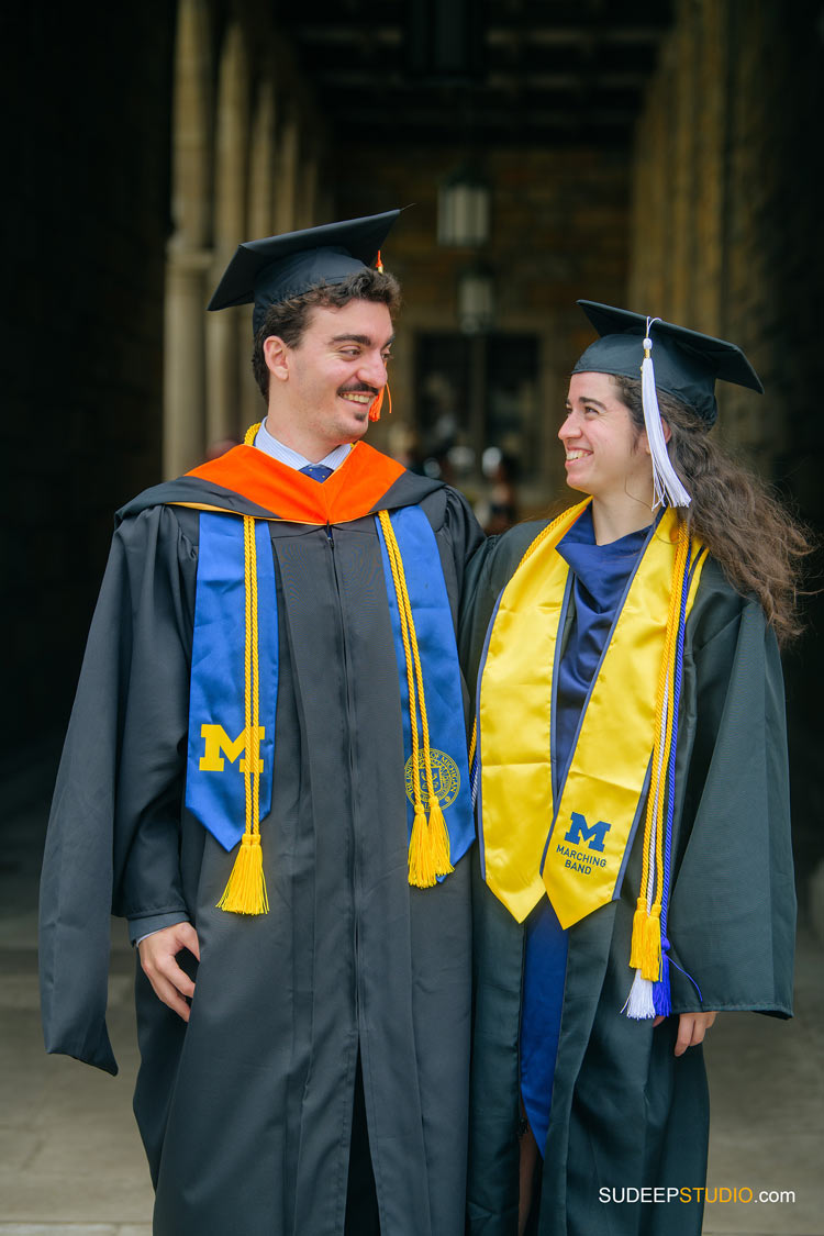 University of Michigan Engineering College Graduation Pictures with Family by SudeepStudio.com Ann Arbor College Graduation Photographer