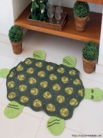 PATRON GRATIS ALFOMBRA TORTUGA DE CROCHET