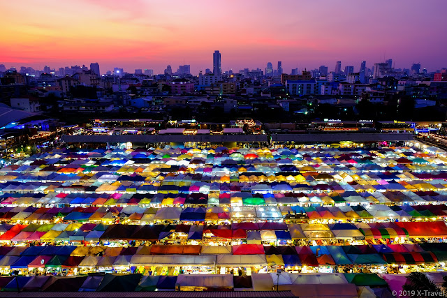 タラートロットファイ・ラチャダー ナイトマーケット, 夜景, Ratchada Rot Fai Train Night Market,バンコク, タイ, Bangkok, Thailand