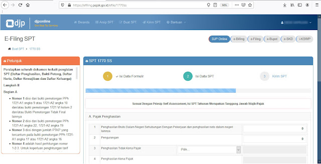 Langkah 1 Isi formulir SPT Tahunan Orang Pribadi (1770 SS)