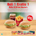 Promo MCDONALDS Beli 1 Gratis 1 McChicken Periode 25 Januari 2018