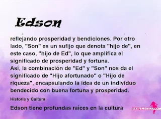 significado del nombre Edson