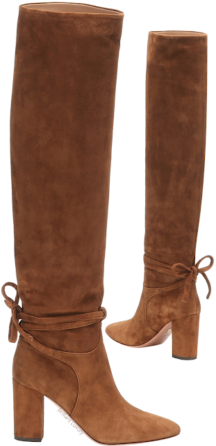 ♦Aquazzura cinnamon brown Milano suede boots #aquazzura #shoes #brilliantluxury