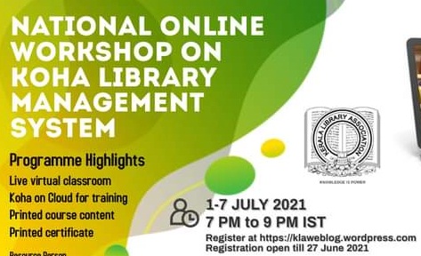 National Online Workshop on Koha Library Management System July 2021