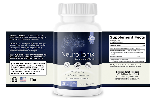NeuroTonix (Brain Booster Pills) Strong Memory Boosting And Clear Oxidative Stress!