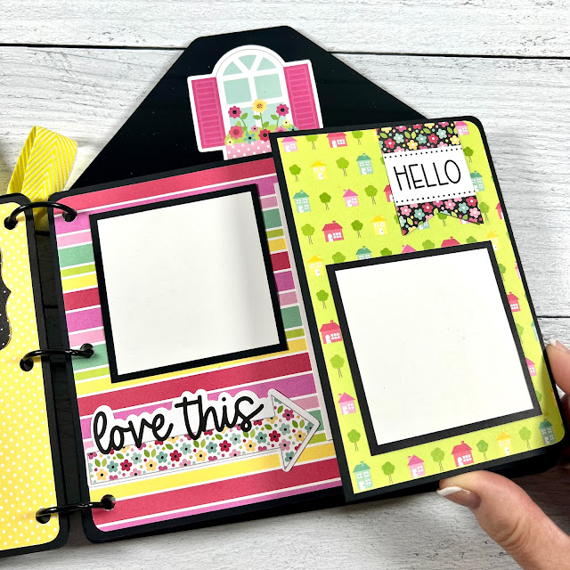 home scrapbook album with folding page
