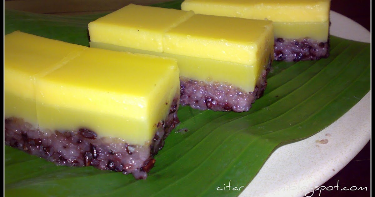 Resepi Kuih Talam Pulut Hitam  Resipi Citarasawan