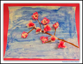 Spring Blossoms in Tissue Paper at RainbowsWithinReach