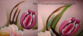 pintura em tecido passo a passo tulipa