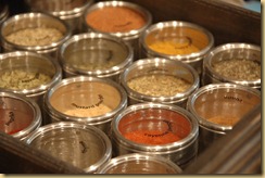 Spice jar storage