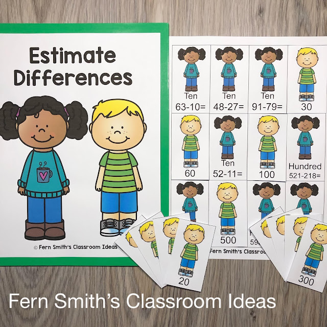 Click Here to Download 3rd Grade Go Math 1.8 Estimate Differences Bundle Today for Your Classroom!