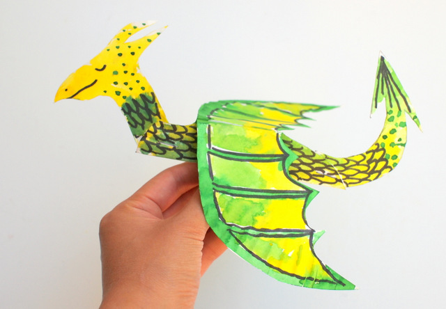 How to make and paint paper plate dragons with kids