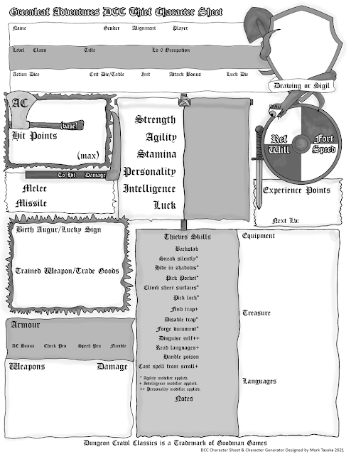 Dungeon Crawl Classics Character Sheet