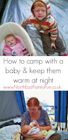 Our top tips on how to camp with a baby and keep them warm at night.