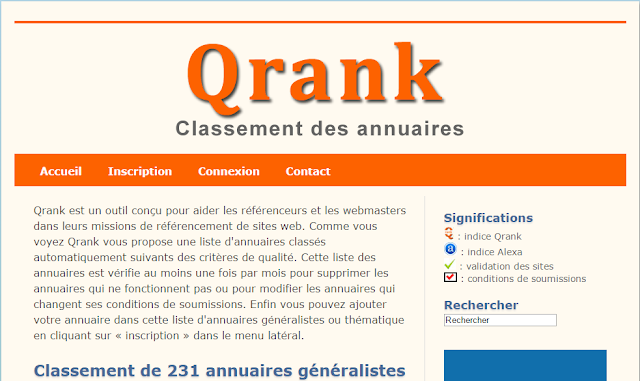  Classement Qrank des annuaires