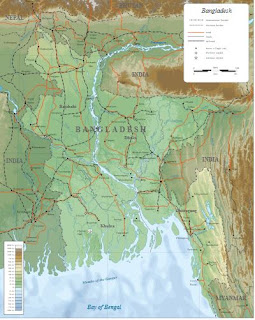Bangladesh Geographical map