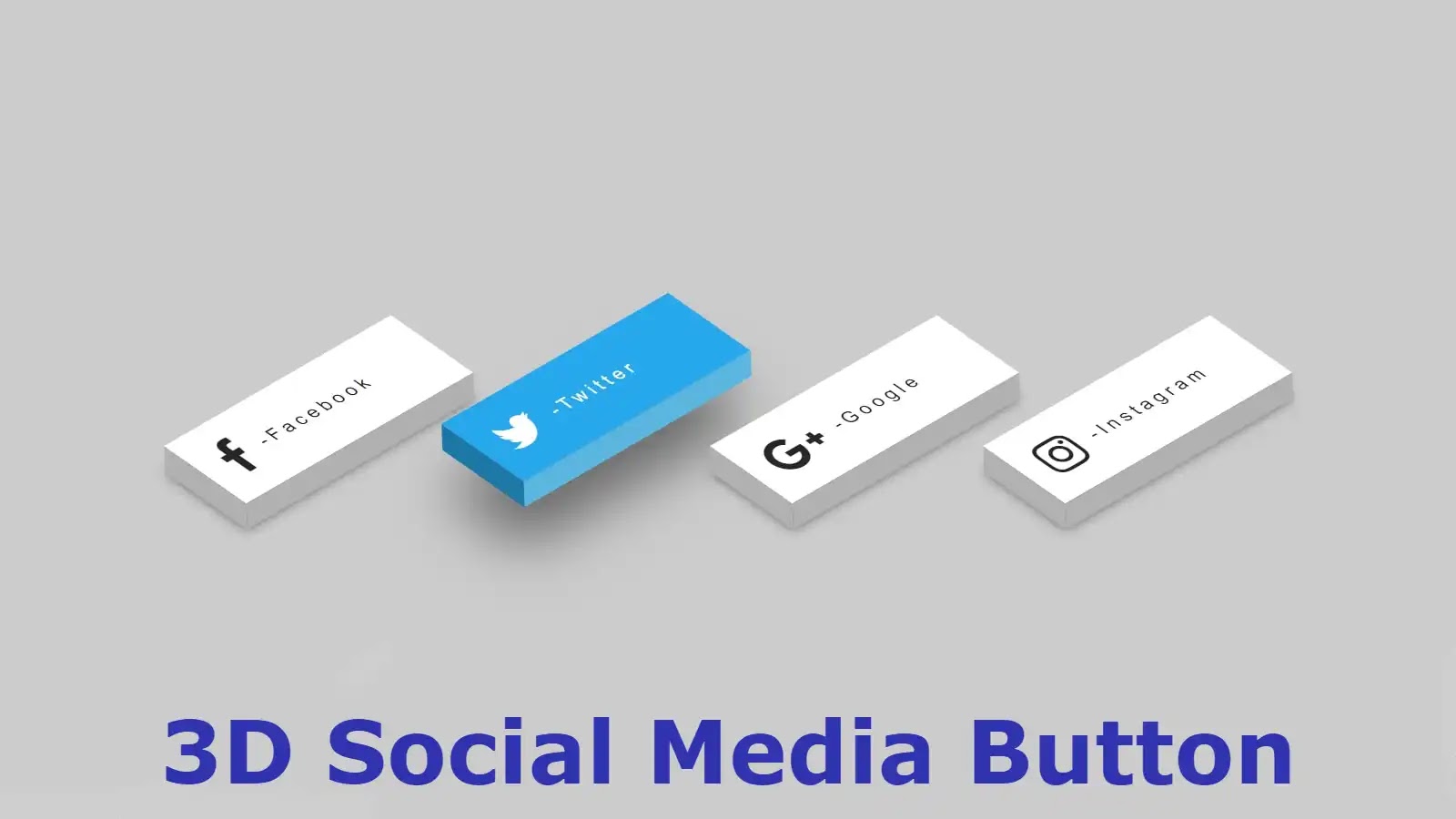3d Social Media Buttons Using Simple Html And Css Code 3d Social Media Buttons Using Simple Html And Css Code
