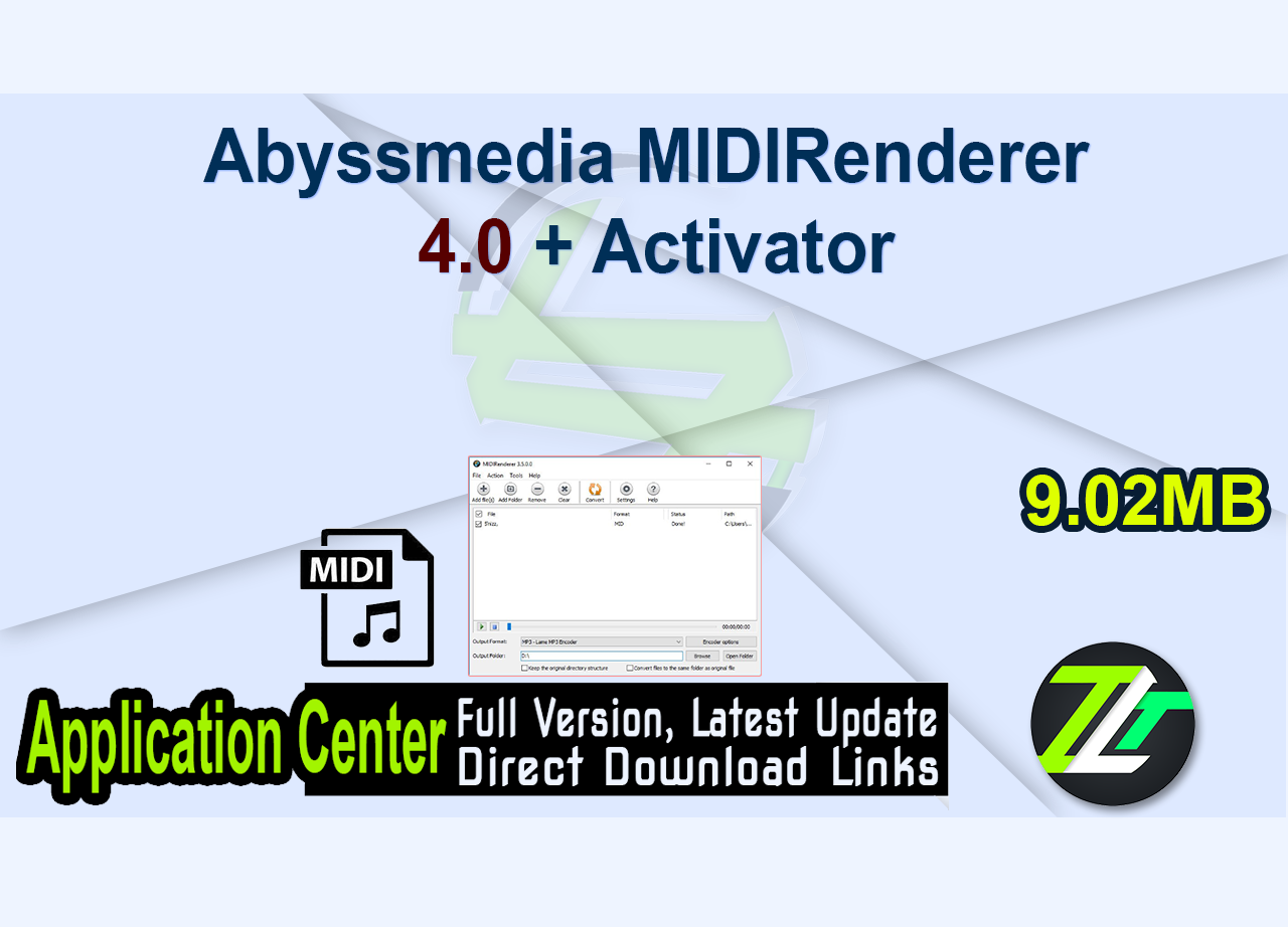 Abyssmedia MIDIRenderer 4.0 + Activator