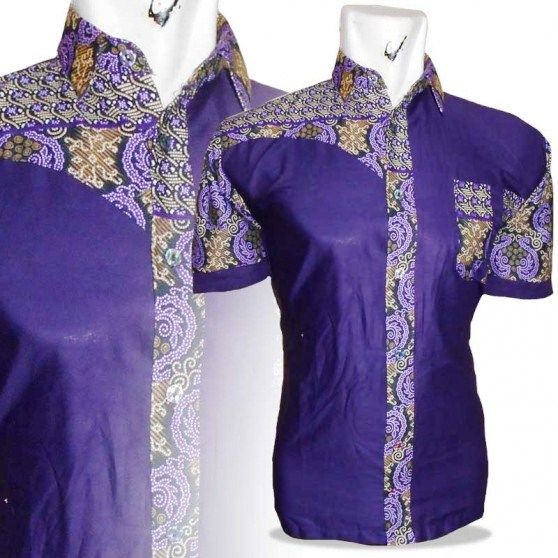  25 model  baju  batik pria kombinasi  kain polos  update 