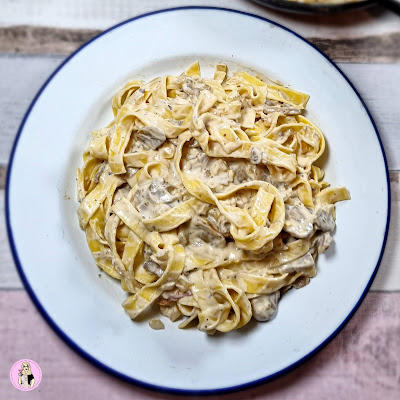 Garlic Mushroom Pasta Recipe | Low Calorie Dinner