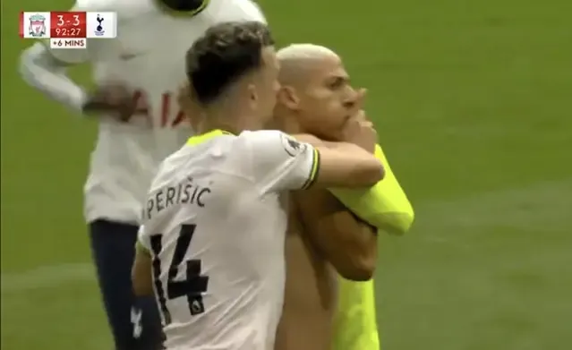 Richarlison makes 'shush' gesture to Anfield after scoring only for it to be cancelled by Jota