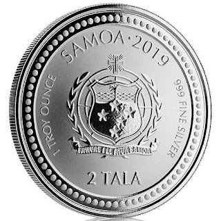 1 oz Samoa Seahorse Silver Coin (2019)