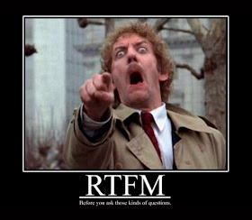 RTFM Demotivational Poster