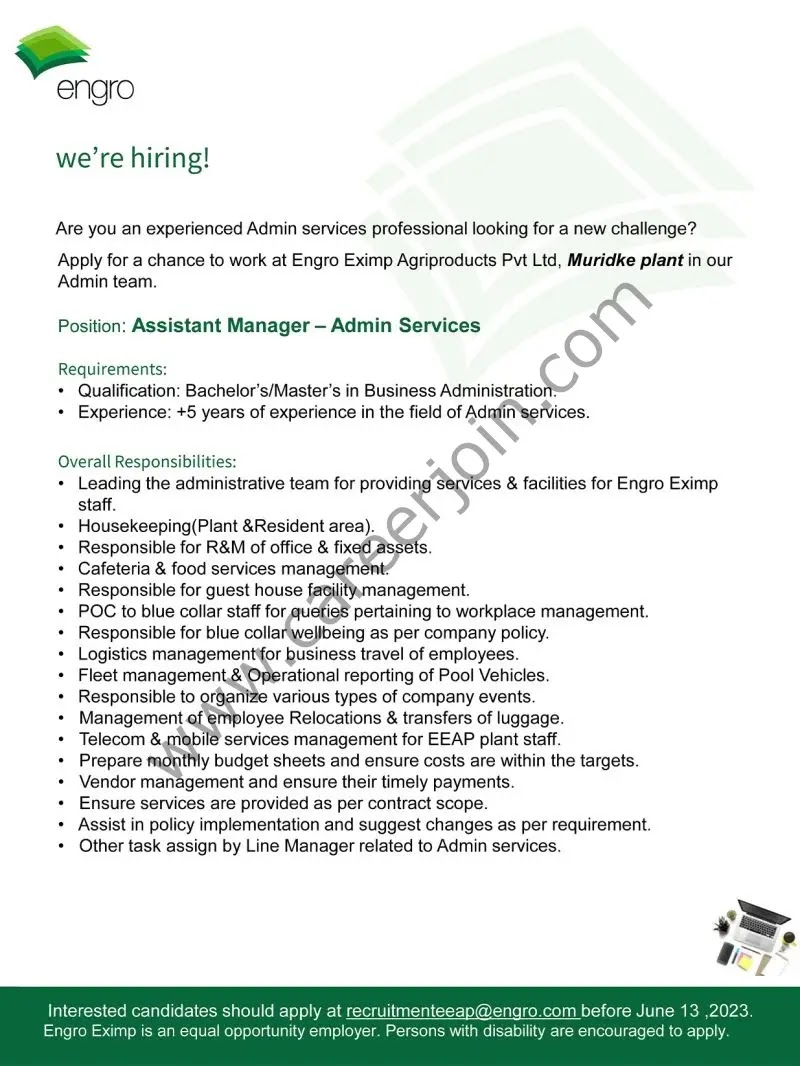Engro Eximp Agriproducts Pvt Ltd Jobs in 2023