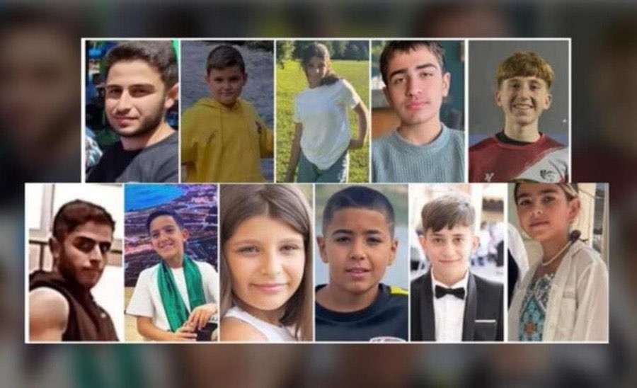 Israel Defence Forces (IDF) release faces of eleven children killed in Golan Heights rocket attack on Saturday 27 July, 2024