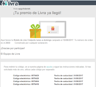 BOLETOS GRATIS GRACIAS A LIVRA