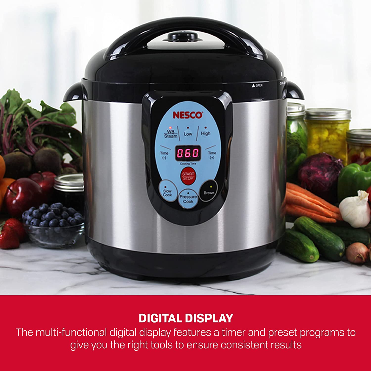 Nesco Electric Pressure Cooker: NPC-9 Smart Electric Pressure Cooker and Canner