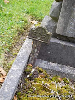 Woodhouse Eaves cemetery closeup of plot marker