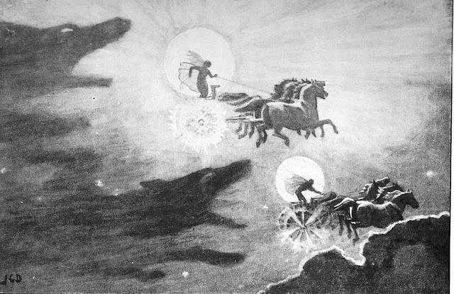 Волки преследуют Сола и Мани по небу