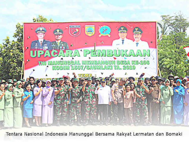 Tentara Nasional Indonesia Manunggal Bersama Rakyat Lermatan dan Bomaki